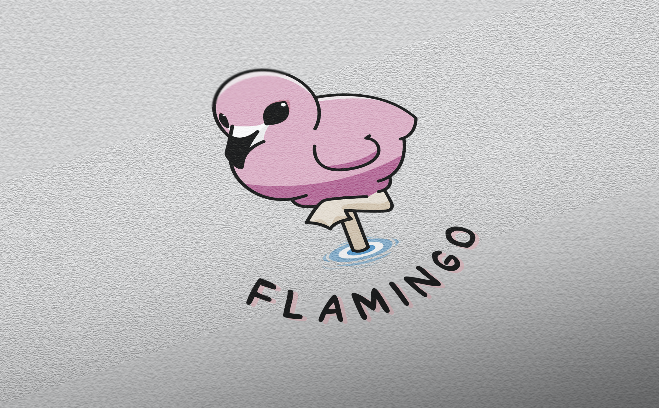 Logo flamingo animal print