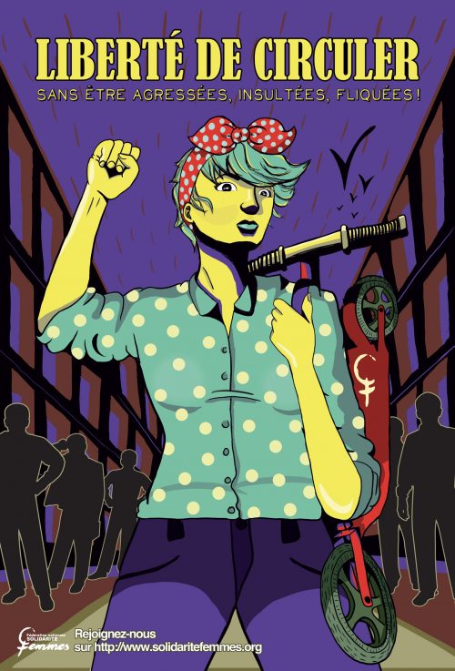 Affiche complète féminisme liberté de circuler